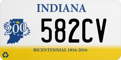 IN license plate 582CV