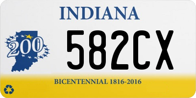 IN license plate 582CX