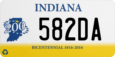 IN license plate 582DA