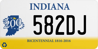 IN license plate 582DJ