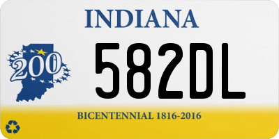 IN license plate 582DL