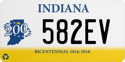 IN license plate 582EV