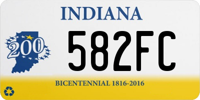 IN license plate 582FC