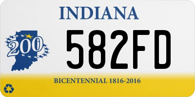 IN license plate 582FD