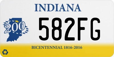 IN license plate 582FG