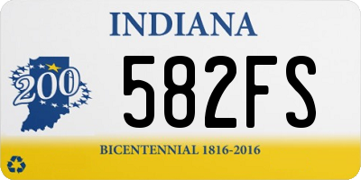 IN license plate 582FS