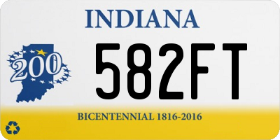 IN license plate 582FT