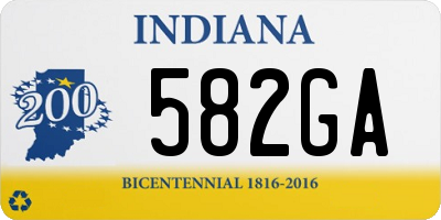 IN license plate 582GA