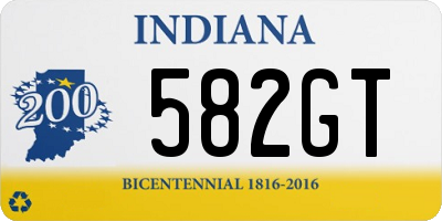 IN license plate 582GT