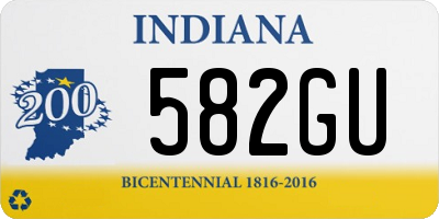 IN license plate 582GU