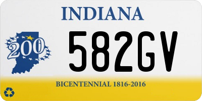 IN license plate 582GV