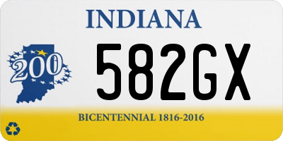 IN license plate 582GX