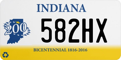 IN license plate 582HX