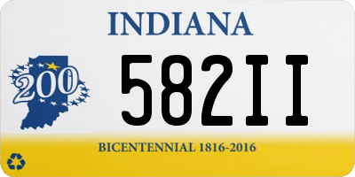 IN license plate 582II