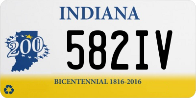 IN license plate 582IV