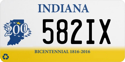 IN license plate 582IX