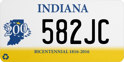 IN license plate 582JC