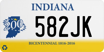 IN license plate 582JK