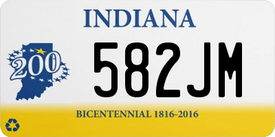 IN license plate 582JM