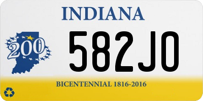 IN license plate 582JO