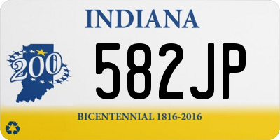 IN license plate 582JP