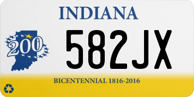 IN license plate 582JX