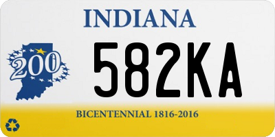 IN license plate 582KA