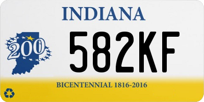 IN license plate 582KF