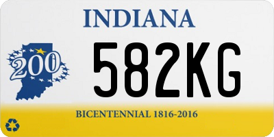 IN license plate 582KG