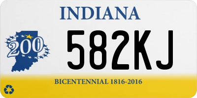 IN license plate 582KJ