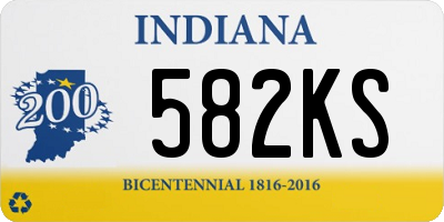 IN license plate 582KS