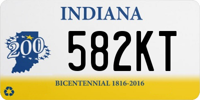 IN license plate 582KT