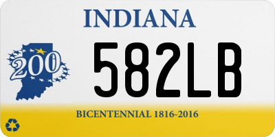 IN license plate 582LB