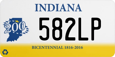 IN license plate 582LP