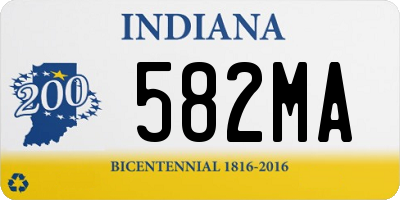 IN license plate 582MA