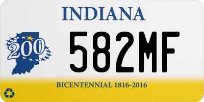 IN license plate 582MF