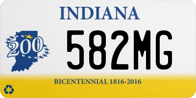 IN license plate 582MG