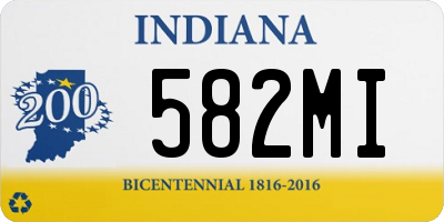 IN license plate 582MI