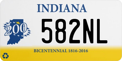 IN license plate 582NL