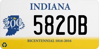 IN license plate 582OB