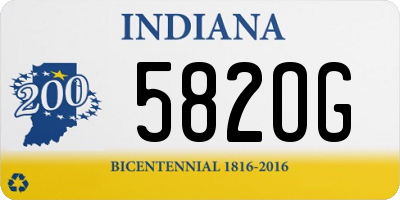 IN license plate 582OG