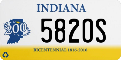 IN license plate 582OS