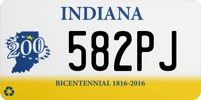 IN license plate 582PJ