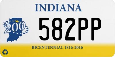 IN license plate 582PP