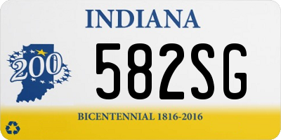 IN license plate 582SG