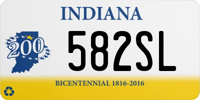 IN license plate 582SL