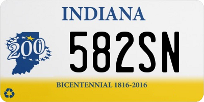 IN license plate 582SN