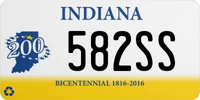 IN license plate 582SS