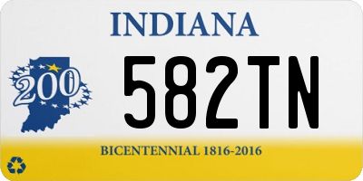 IN license plate 582TN