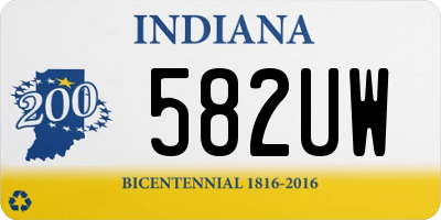 IN license plate 582UW